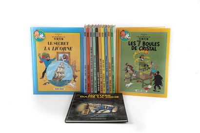 BANDES DESSINEES TINTIN Lot de Bandes Dessinées Tintin en Album double comprenant...
