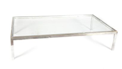Table basse en verre Table basse en verre l. : 89 L.: 159 cm H.. : 35 cm 