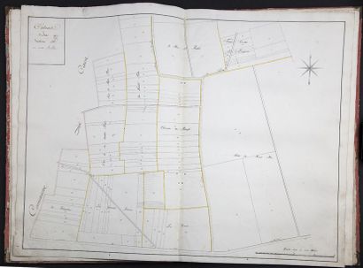 Carte ancienne Extrait du plan cadastral de la commune de Hérouville, canton de Caen,...
