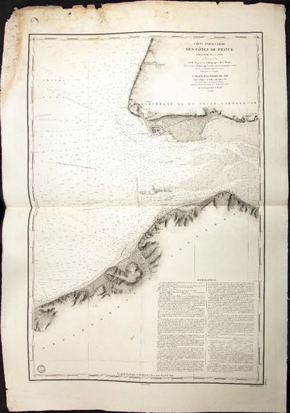 Carte ancienne Carte particulière des côtes de France (Beautemps - Beaupre) - Dépôt...