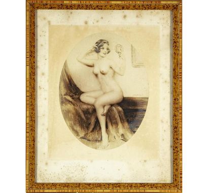 null Gustave BRISGAMB (1863-1944)
Nu féminin
Dessin crayon ovale signé au milieu...