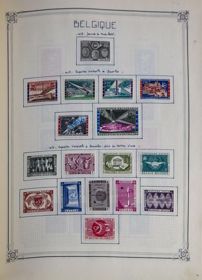 null Importante collection de timbres présentée en 11 albums Yvert & Telliez comprenant...