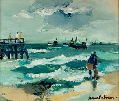 Roland LEFRANC (1931-2000)
La mer agitée...