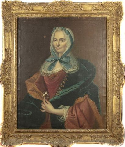 ECOLE FRANCAISE DU XVIIIe
Portrait de femme...