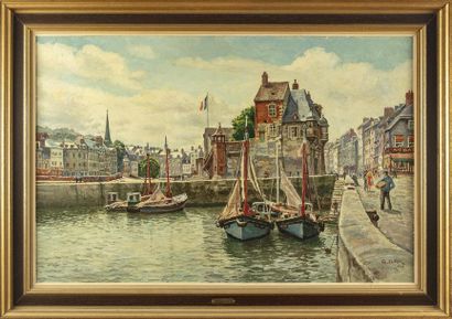 null Charles PHILIPPE (XXe)
Le port de Honfleur
Huile sur toile
H. : 63 cm ; L. :...