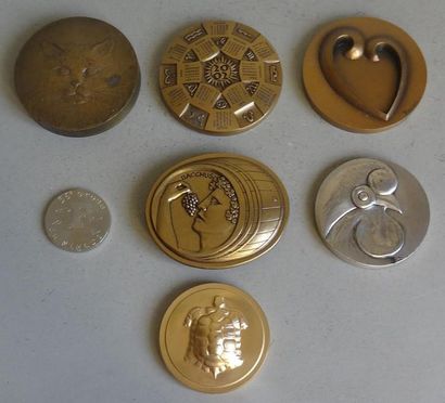null MONNAIE de PARIS
Collection de médailles en bronze et cuivre à sujets divers...