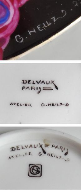 null Maison DELVAUX à Paris - atelier G. NEILZ

Deux assiettes de forme ronde, une...