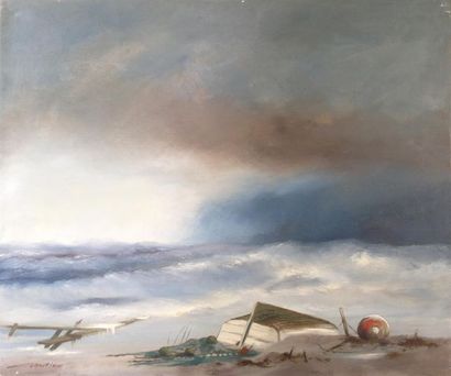 null Pierre GAUTIEZ (1922-2006)
Barque et bouée
Huile sur toile
50 x 61 cm