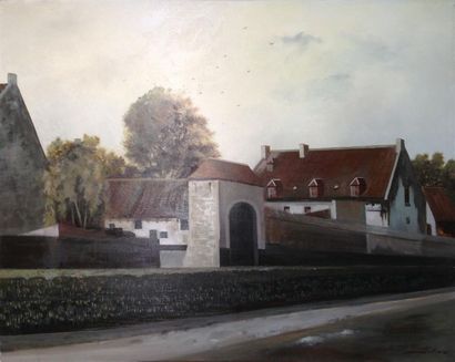 null Pierre GAUTIEZ (1922-2006)
Dam (? près de Bruges)
Huile sur toile
73 x 92 c...