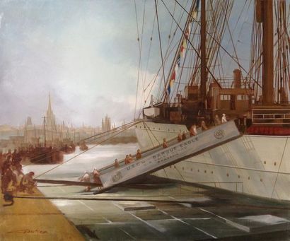 null Pierre GAUTIEZ (1922-2006)
Eagle USA - Armada Rouen
Huile sur toile
46 x 55...