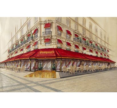 null Jeffrey BAILEY (1956)
Projet d'extérieur pour le Fouquet's Champs Elysées
Aquarelle...