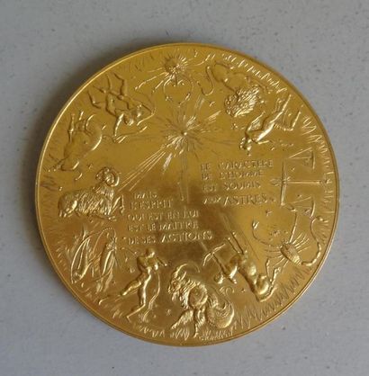 null MONNAIE de PARIS
Médaille en bronze doré à sujet de poèmes et dictons par CORBIN
D....