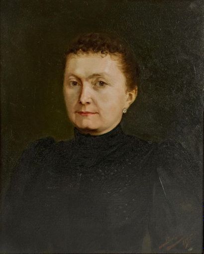null École FRANCAISE de la fin du XIXe siècle
Portrait de femme
Huile sur toile
Signé...