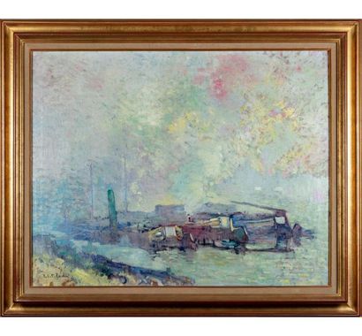 null Robert PINCHON (1886-1943)
Paysage de bord de Seine
Huile sur toile
Signé en...