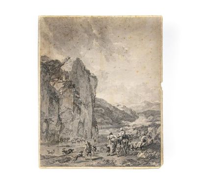 null D'après VERNET Joseph (1714-1789), gravé parJacques ALIAMET (1726-1788)
Paysage...