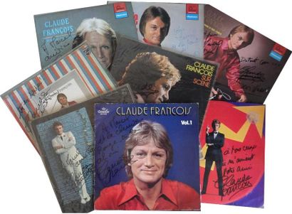 null Claude FRANCOIS
Ensemble de 8 disques vynil (33 T.) avec pochettes dédicacées...