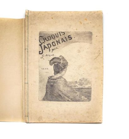 null Georges BIGOT(1860-1927) 
Album «»croquis japonais»» contenant 29 gravures publiées...