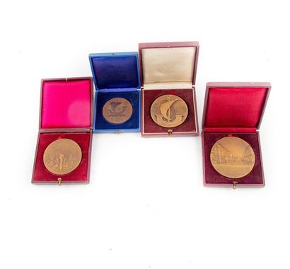 Monnaie de Paris MONNAIE de PARIS
Ensemble de médailles en bronze et cuivre :
-Le...