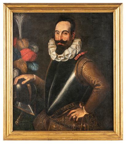 PITTORE DEL XVII SECOLO Portrait of a man in armour
Oil on canvas, 102X80 cm

The... Gazette Drouot