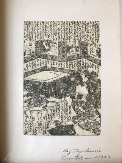 null D'après TOYOKUMI (XIXe siècle) 
6 pages de livre illustrées et caligraphiées...