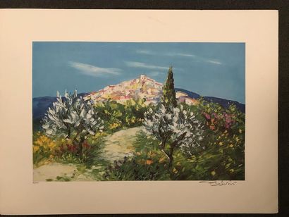 null Marcel BELVISI (1950)
Paysage de Provence
Cinq estampes en couleurs, numérotées...