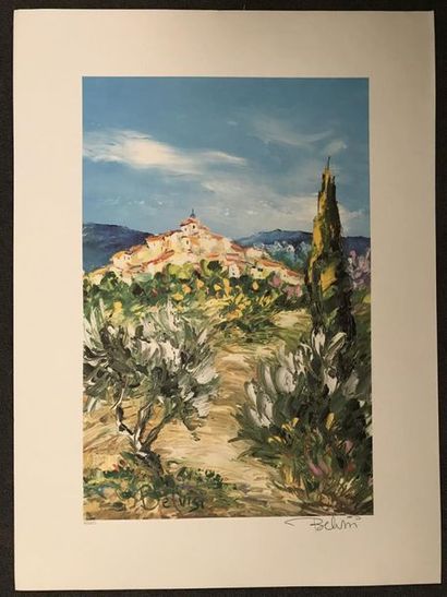null Marcel BELVISI (1950)
Paysage de Provence
Cinq estampes en couleurs, numérotées...