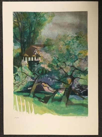 null Camille HILAIRE (1916-2004)
Paysage
Estampe en couleurs, numérotée 11/212 en...