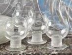 René LALIQUE (1860-1945) Lot de quatre verres à dégustation bourgogne, modèle « Chinon...