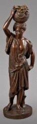 Charles CUMBERWORTH (1811-1952) « Africaine au panier ». Epreuve en bronze, fonte...