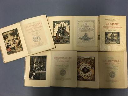 null ANATOLE FRANCE  : Ensemble de cinq récits de la collection Les Beaux Livres,...