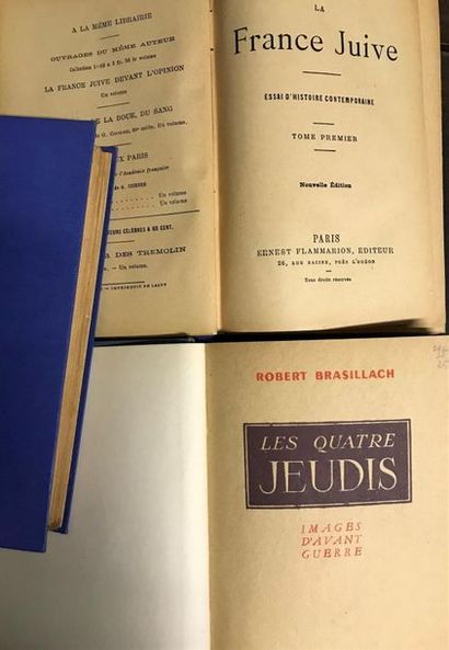 null E. DRUMONT, La France juive.
Éditions Flammarion. Deux volumes reliés (tomes...