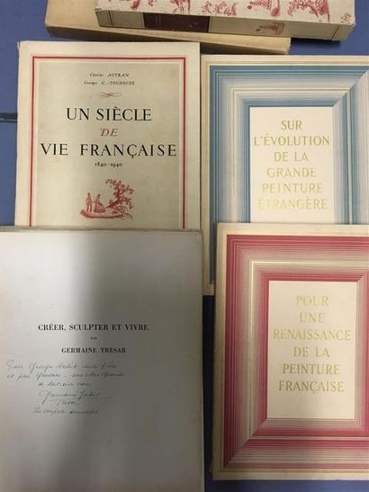 null Quatre grand in-folio sur les arts et la société, comprenant : 
- G. TRESAR,...