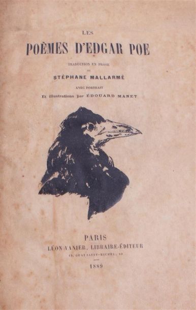 null [Stéphane MALLARMÉ]. POE. Les Poèmes d'Edgar Poe. Paris, Vanier, 1889. In-8,...