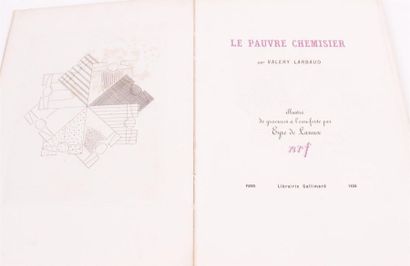 null LARBAUD.- Le Pauvre Chemisier. Illustré de gravures à l'eau-forte par Eyre Lanux....