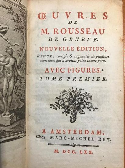 null ROUSSEAU (J.-T.) Oeuvres, À Amsterdam chez Marc-Michel Rey. 1770, 4 volumes....