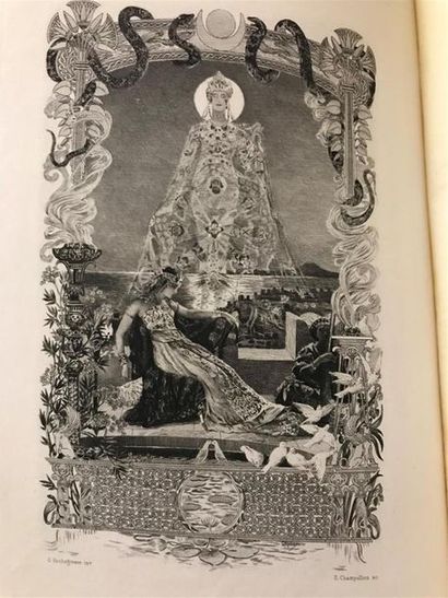 null Gustave FLAUBERT. Salammbô. Paris, Ferroud, 1900. 2 volumes in-4, chagrin brun...