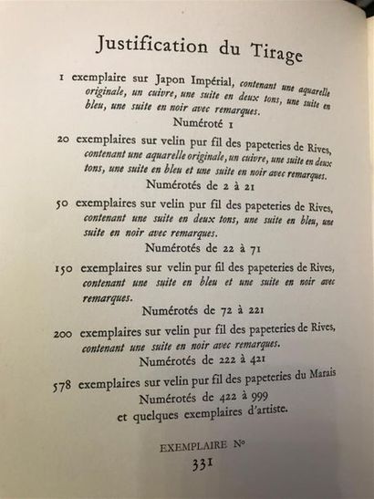 null Alphonse de LAMARTINE. Graziella. Paris, Les Heures Claires, 1958. In-8, chagrin...