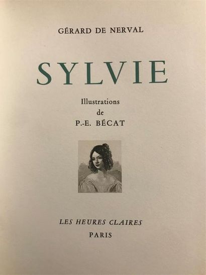 null Gérard de NERVAL. Sylvie. Paris, Les Heures Claires, 1949. In-4, chagrin roux...