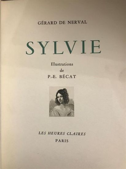 null Gérard de NERVAL. Sylvie. Paris, Les Heures Claires, 1949. In-4, chagrin brun...