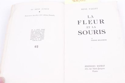 null FALLET René, La fleur et la souris, Domat, 1948. Exemplaire n° 62 sur vélin...