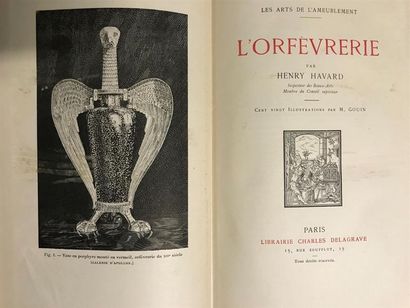 null Les arts de l'ameublement.Editions Charles Delagrave, Paris. In-8
Neuf volumes,...