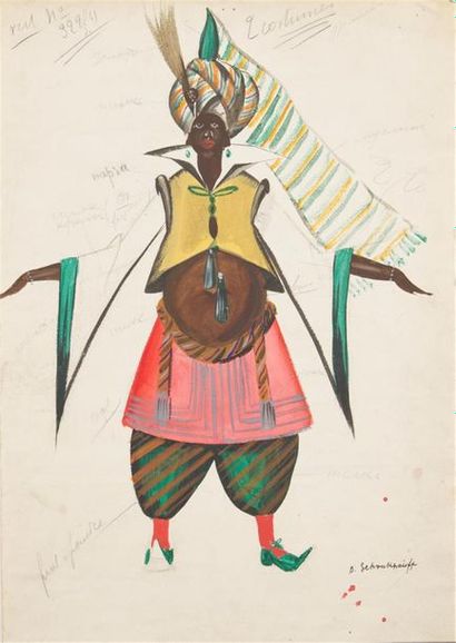null Vassili CHOUKHAEFF (1887-1973)
Projet de costume
Gouache et aquarelle sur papier...