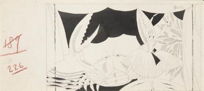 null Charles MARTIN (1884 - 1932/34)
Deux illustrations à l'encres sur papier : 
-...