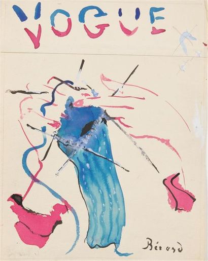 null Christian Jacques BERARD (1902-1949)
Projet de couverture pour Vogue
Aquarelle,...