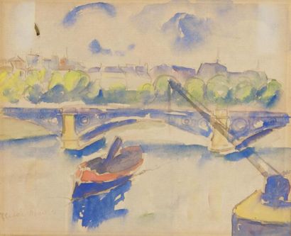 null Élisée MACLET (1881-1962)
Paris, Vue de la Seine
Aquarelle sur papier, signé...