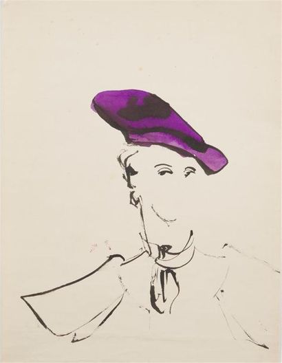 null Christian Jacques BERARD (1902-1949)
Ensemble de deux dessins : 
- Portrait...