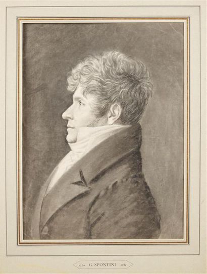 null Edme QUENEDEY DES RICEYS (1756-1830)
Profil de Gasapre SPONTINI (1774-1851)...