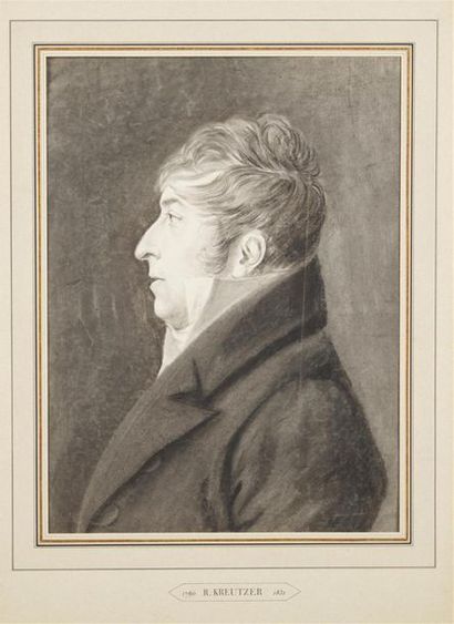 null Edme QUENEDEY DES RICEYS (1756-1830) : 

Profil de Rodolphe KREUTZER (1766-1831)
Crayon...