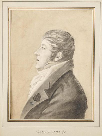null Edme QUENEDEY DES RICEYS (1756-1830) : 

Profil de Rodolphe KREUTZER (1766-1831)
Crayon...