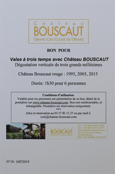 null 1 Bon pour un atelier d'une valeur de 240, offert par le Chateau Bouscaut.